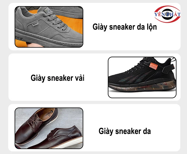 chất liệu của giày sneaker