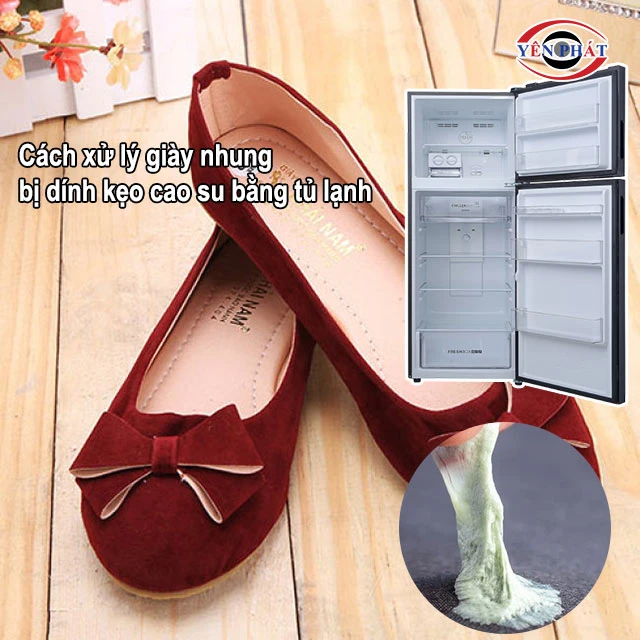 Làm sạch vết kẹo cao su với tủ lạnh