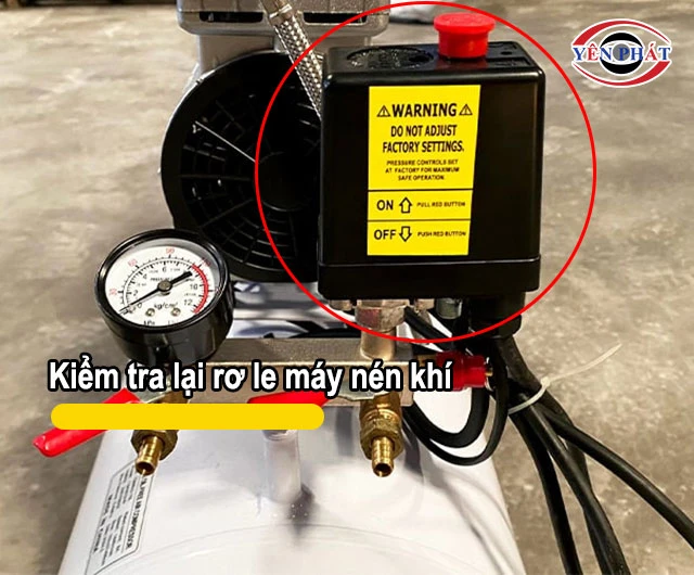 kiểm tra rơ le máy nén khí