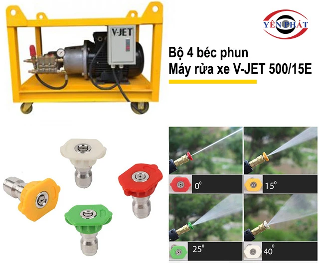 bộ 4 béc phun máy rửa xe V-JET 50015E
