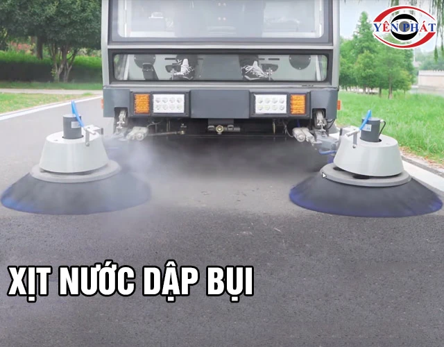 Cấu tạo xe quét đường hệ thống xịt nước