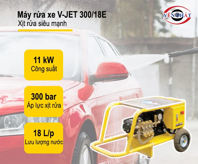 V-JET 300/18E làm sạch siêu nhanh