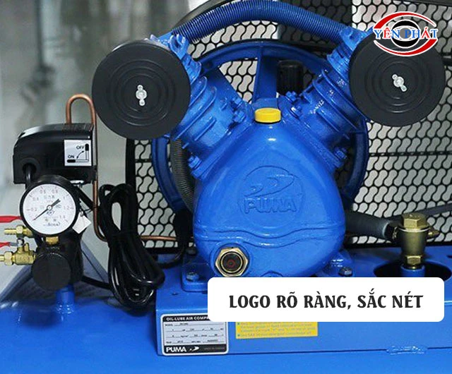 Phân biệt máy nén khí Puma thật giả thông qua logo