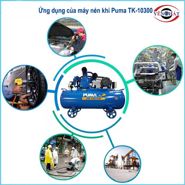 ứng dụng của máy khí nén Puma TK-10300