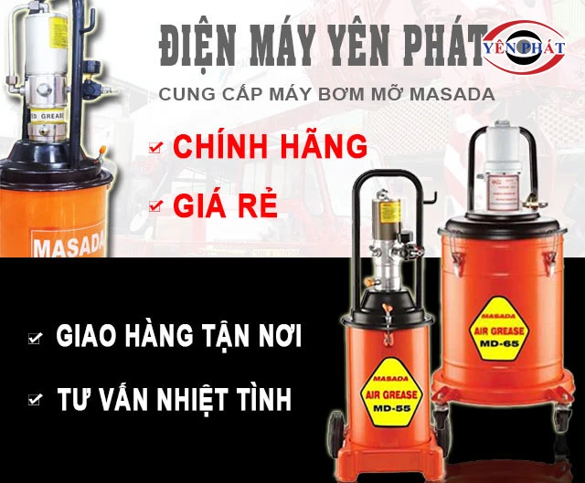 yên phát cung cấp máy bơm mỡ masada chính hãng