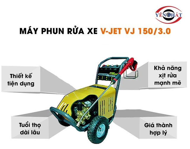 ưu điểm của Máy rửa xe V-JET VJ 150/3.0