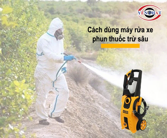 cách dùng máy rửa xe phun thuốc