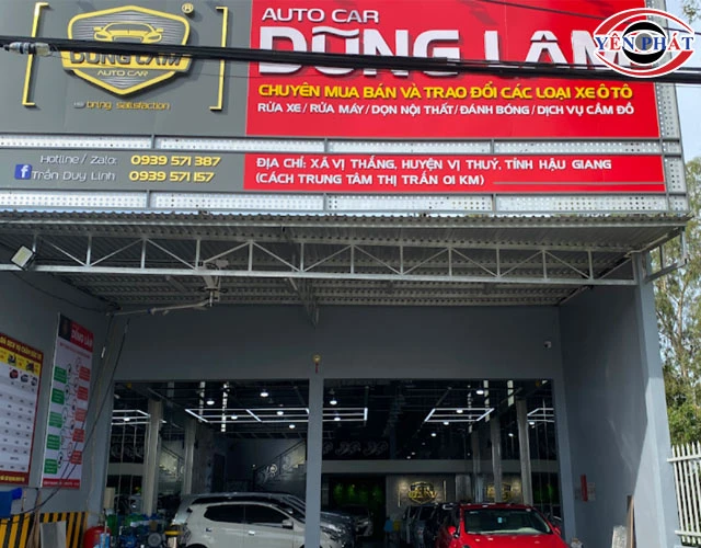 Tiệm rửa xe ở Hậu Giang