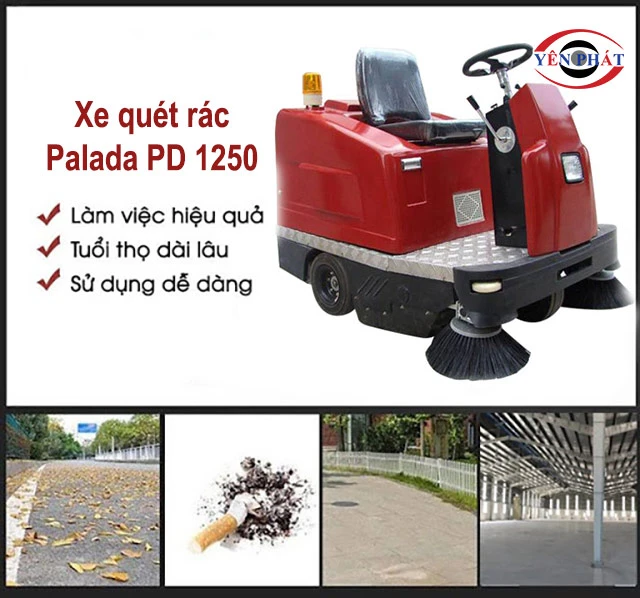 Xe quét rác Palada PD 1250