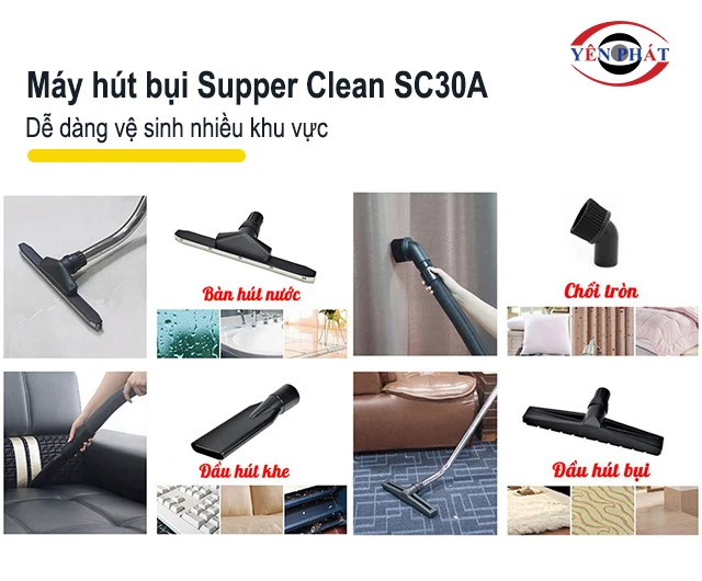 phụ kiện của Máy hút bụi Supper Clean SC30A