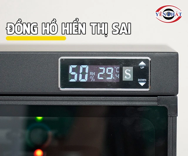 Đồng hồ hiển thị thông tin sai