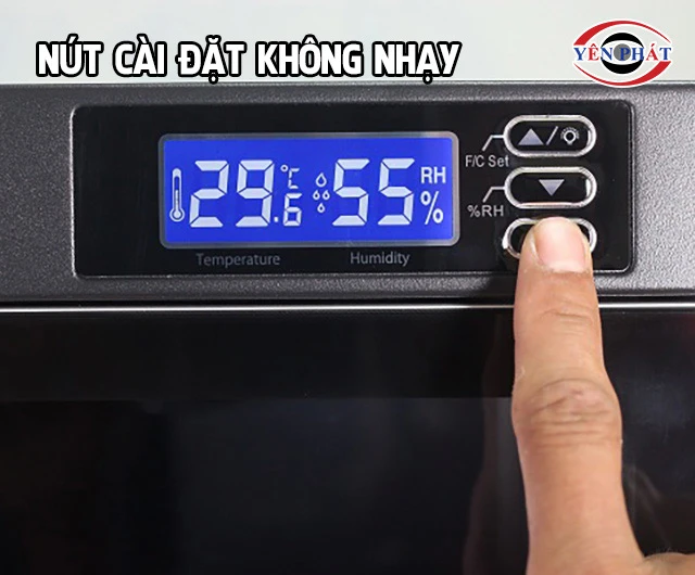 nút cài đặt không nhạy