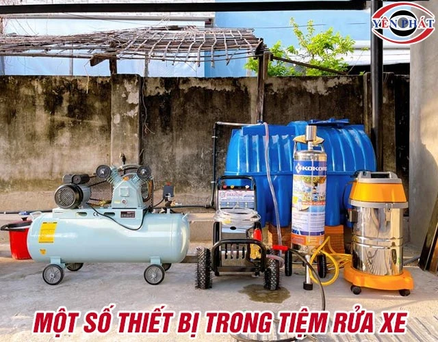 Các thiết bị lắp đặt trạm rửa xe