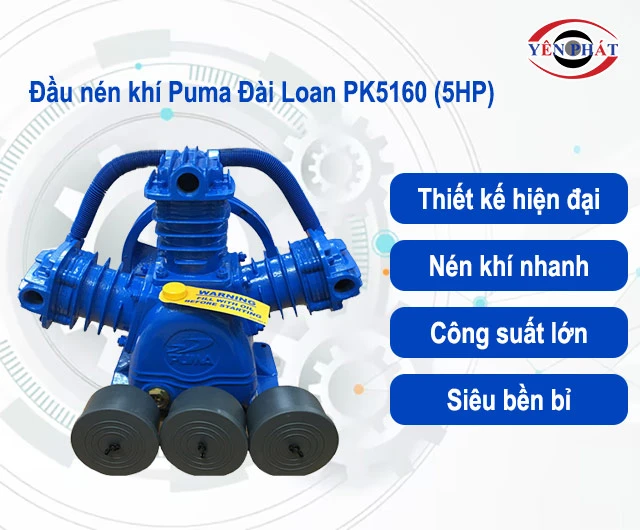 ưu điểm của Đầu nén khí Puma PK5160