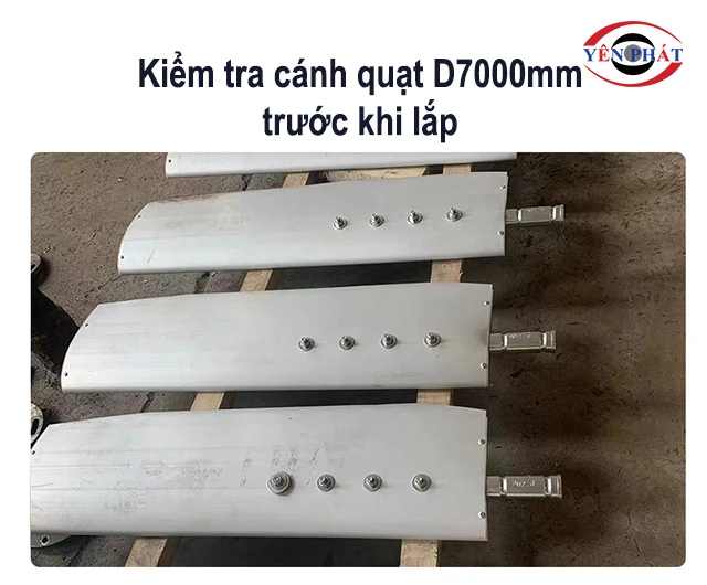 kiểm tra cánh quạt trước khi lắp ráp