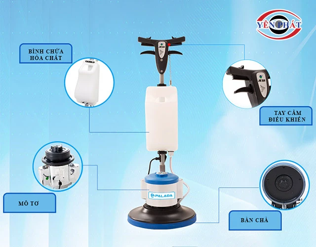 cấu tạo của máy chà sàn Palada HC 175