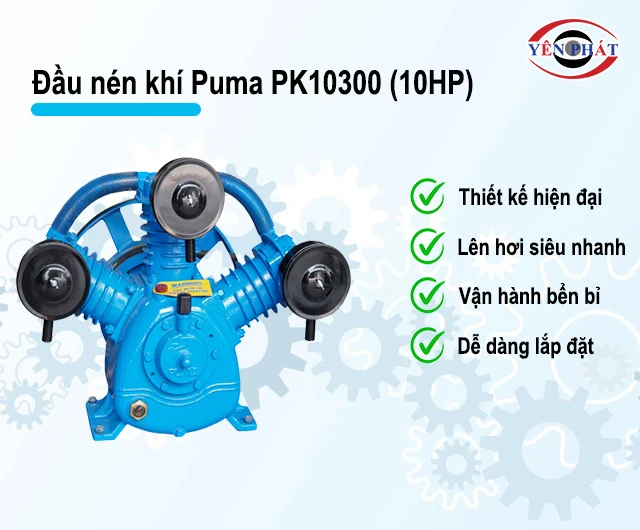 ưu điểm Đầu nén khí Puma PK10300 (10HP)