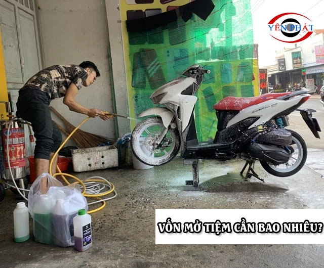 Cần bao nhiêu vốn để mở tiệm rửa xe máy?
