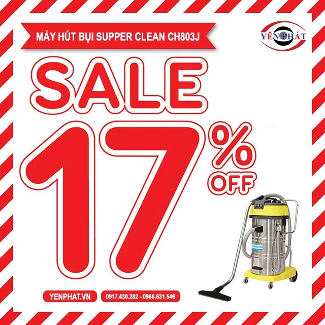 sale máy hút bụi SUPPER CLEAN CH803J