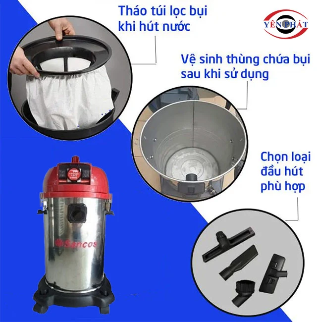 lưu ý khi dùng Máy hút bụi SANCOS 3292W
