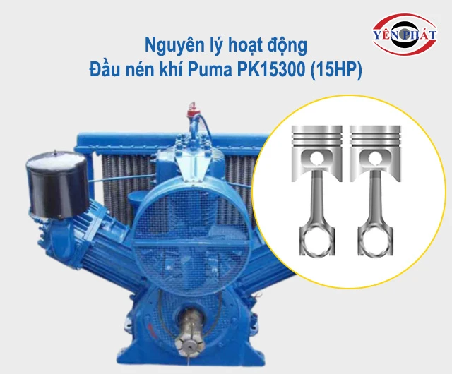 nguyên lý vẫn hành Đầu nén khí Puma PK15300 (15HP)