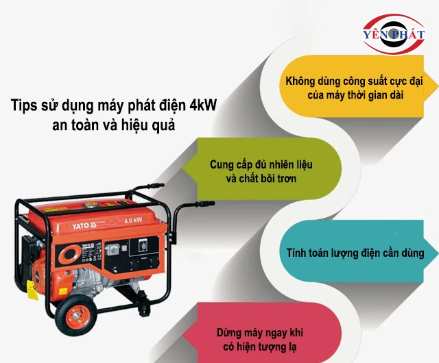 Tips sử dụng máy phát điện 4kW