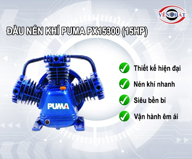 ưu điểm Đầu nén khí Puma PX15300 (15HP)