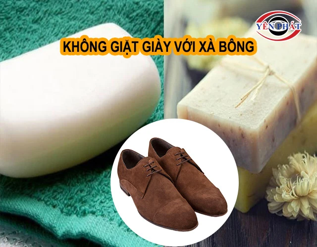 Không giặt giày với xà bông
