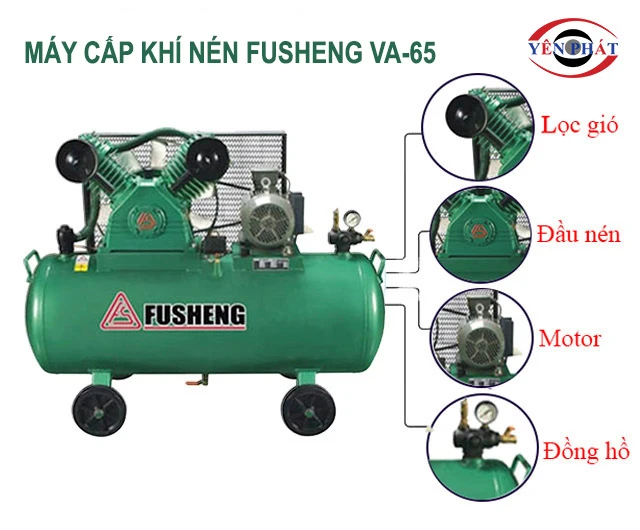 cấu tạo của Máy nén khí Fusheng VA-65