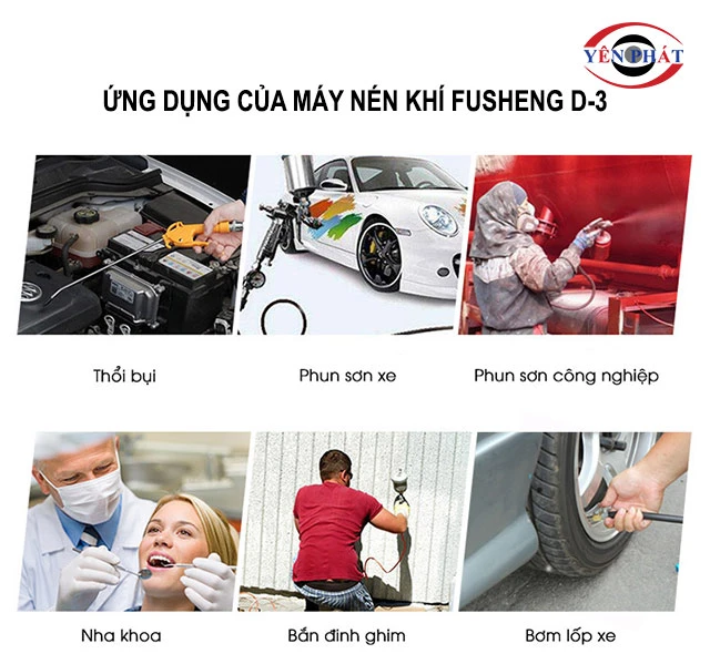 Ứng dụng của Máy bơm khí nén Fusheng D-3