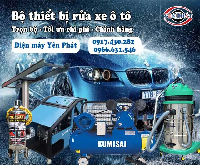 yên phát cung cấp trọn bộ thiết bị rửa xe ô tô