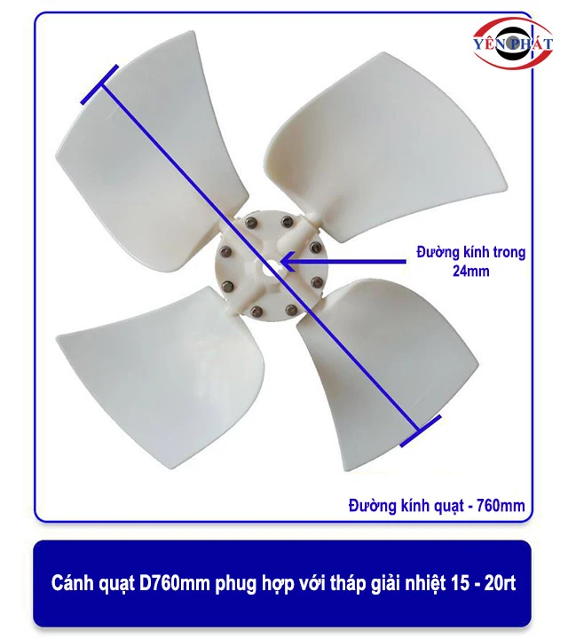 Cánh quạt tháp giải nhiệt D760mm