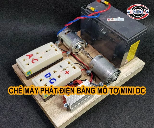 chế máy phát điện bằng mô tơ mini DC