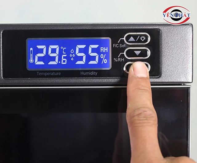 cài đặt độ ẩm cho tủ Nikatei NC-100S