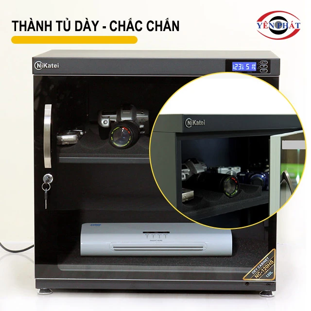 Tủ chống ẩm Nikatei NC-120HS siêu bền