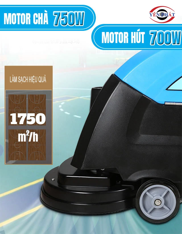 diện tích làm sạch lớn