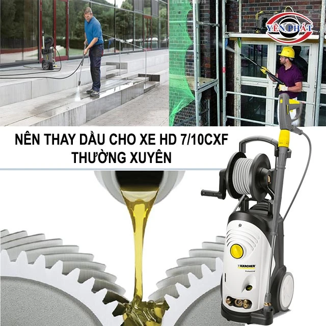 nên thay dầu cho máy rửa xe thường xuyên