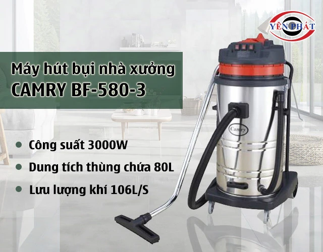 Máy hút bụi nhà xưởng Camry BF-580-3