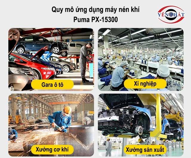 ứng dụng của Đầu nén khí Puma PK2100 (2HP)