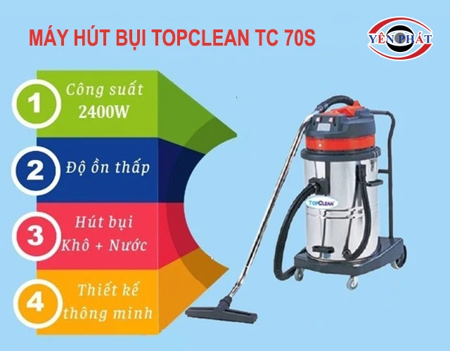 ưu điểm của Máy hút bụi TopClean TC 70S