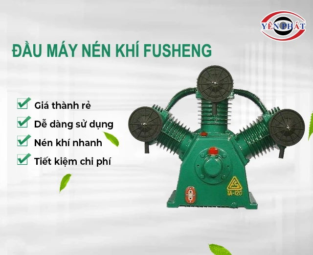 ưu điểm của Đầu máy bơm hơi nén khí Fusheng