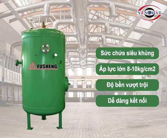 ưu điểm của Bình chứa khí nén Fusheng 3000L 