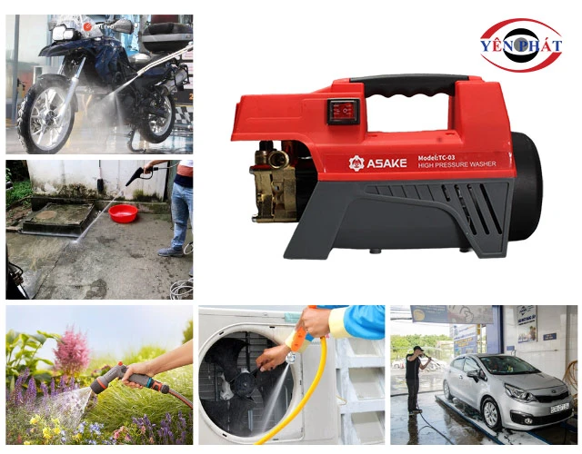ứng dụng của máy rửa xe Asake