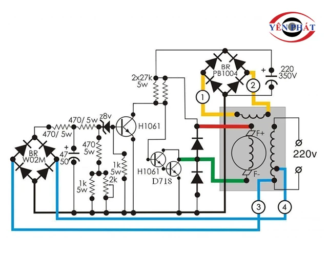 Nguyên lý - Sơ đồ mạch AVR máy phát điện