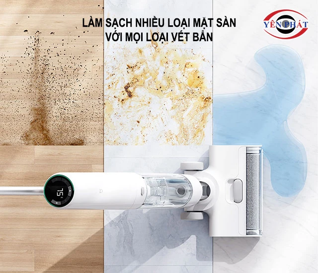 làm sạch trên nhiều mặt sàn