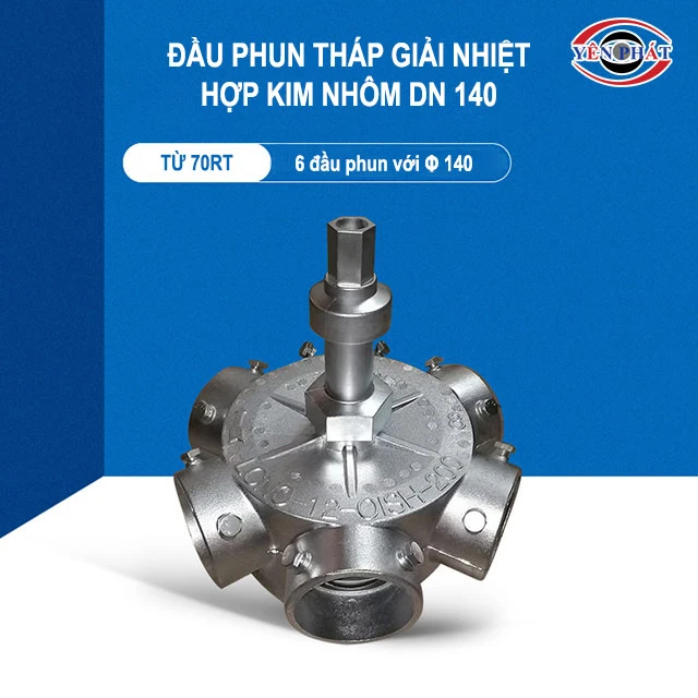 thiết kế của đầu phun nước tháp giải nhiệt DN 140