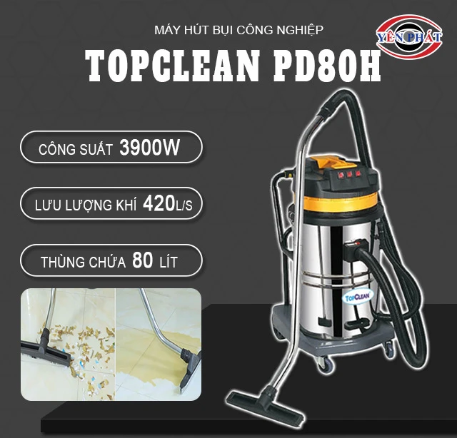 máy hút bụi công nghiệp TopClean PD80H