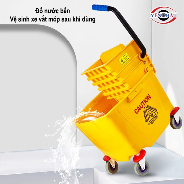 vệ sinh xe vắt móp đơn 24 lít