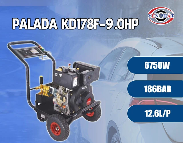công suất của Máy rửa xe Palada KD178F-9.0HP