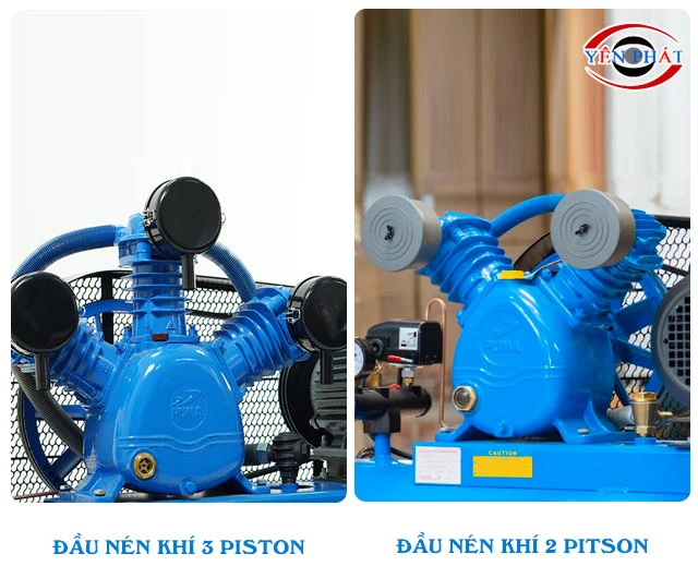 Đầu máy nén khí 2 và 3 piston